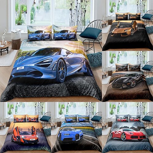 

Sport Car Duvet Cover Quilt Bedding Sets Comforter Cover,Queen/King Size/Twin/Single(1 Duvet Cover, 1 Or 2 Pillowcases Shams)