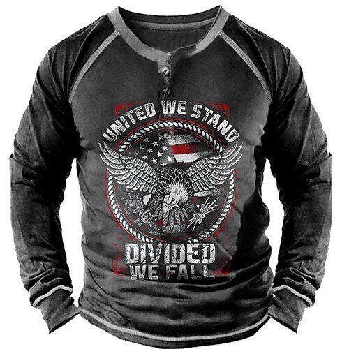 

Men's Sweatshirt Pullover Graphic Patterned Eagle Patchwork Print Sports Outdoor Casual Daily 3D Print Designer Basic Hoodies Sweatshirts Black Army Green Navy Blue