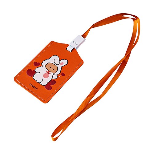 

ID Card Holder PU Leather Name Card Holder Professional Multi Lanyards for ID Badges for Women Men