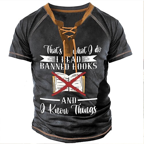 

Men's Unisex T shirt Tee 3D Print Graphic Prints Letter V Neck Street Daily Lace up Print Short Sleeve Tops Designer Casual Fashion Big and Tall Black / Summer / Summer