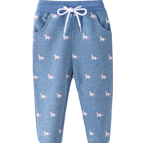 

Kids Boys Pants Light Blue Animal Fall Spring Active Casual 2-8 Years