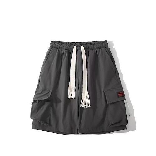 

Men's Cargo Shorts Chino Shorts Tactical Cargo Multiple Pockets Short Pants Casual Daily Stretchy Solid Color Breathable Soft Mid Waist Black Gray L XL XXL 3XL 4XL / Summer
