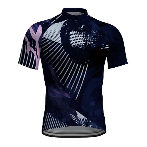 

21Grams Women's Cycling Jersey Short Sleeve Bike Jacket Tracksuit Jersey with 3 Rear Pockets Mountain Bike MTB Road Bike Cycling Cycling Breathable Quick Dry Reflective Strips Navy Graphic Animal