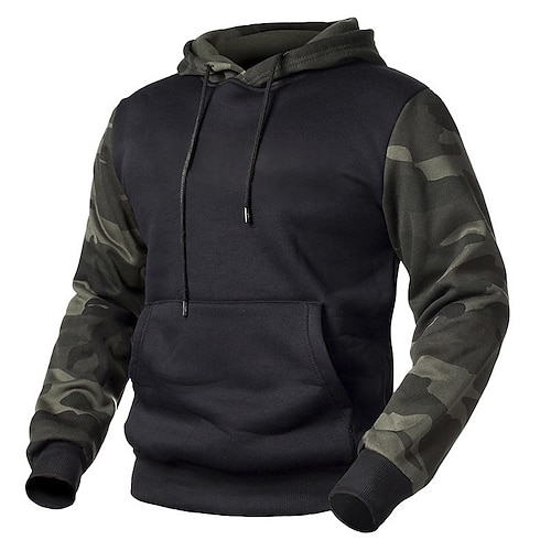 

Men's Hoodie Light Khaki. Green Light Green Army Green Khaki Hooded Print Camo / Camouflage Front Pocket Casual Going out Streetwear Cool Designer Winter Fall & Winter Clothing Apparel Hoodies