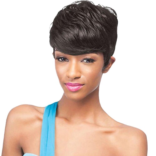 

Short Human Hair Wigs Pixie Cut Straight Remy Brazilian Hair for Black Women Full Machine Made Cheap Glueless Wig