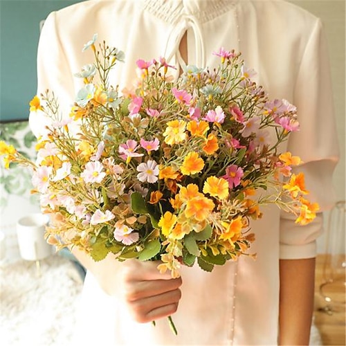 

Pastoral Style Small Chrysanthemum Small Wild Flower Tabletop Decoration Bouquet 32.5cm