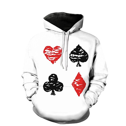 

Inspired by Heart of The Cards Playing Cards Poker Hoodie Anime 100% Polyester Anime 3D Graphic Street Style Hoodie For Men's / Women's / Couple's