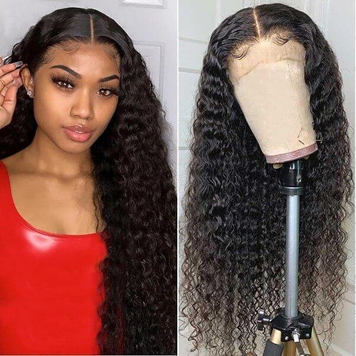 

Remy Human Hair 13x6 Lace Front Wig Free Part Brazilian Hair Deep Wave Natural Wig 150% Density with Baby Hair Glueless Pre-Plucked For wigs for black women Long Human Hair Lace Wig ishow hair