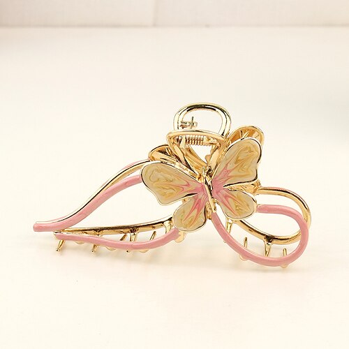 

1pc Women's Girls' Hair Claw Metal Butterfly Hair Clips Clamp Nonslip Hair Claw Hair Accessories for Women Girls for Thinner Thick Hair Styling Fashion Hair Supplies