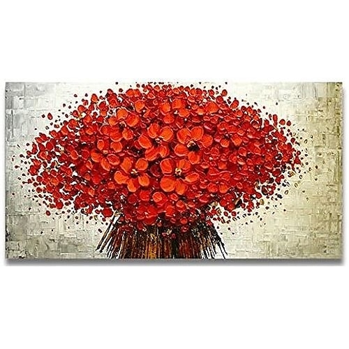 

Handmade Hand Painted Oil Painting Wall Art Red Tree Canvas Paintings Home Decoration Decor Rolled Canvas No Frame Unstretched