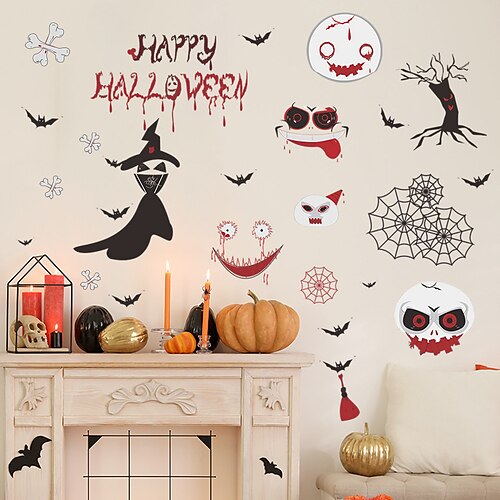 

Holiday / Halloween Wall Stickers Living Room / Kids Room kindergarten, Removable / Pre-pasted PVC Home Decoration Wall Decal 2pcs