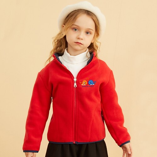 

Kids Girls' Coat Outerwear Animal Long Sleeve Coat Daily Active Adorable Pink Yellow Red Winter Fall 3-12 Years