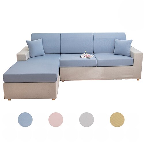 

Solid Color Super Cool Sofa Seat Cushion Cover Elastic Protector Covers Summer Washable Removable Sofa Cushion Case for Furniture Protector