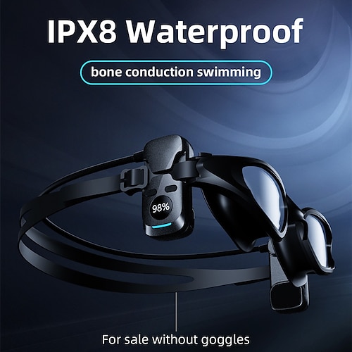 

Sonar IPX8 Waterproof Bone Conduction Open-Ear Headphones with MP3 and Bluetooth | For Swimmers & Athletes, Water Sports & Underwater Activities | Weatherproof, Dustproof and Water Resistant