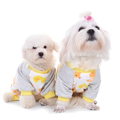 

Dog Cat Pajamas Printed Fashion Cute Casual Daily Outdoor Dog Clothes Puppy Clothes Dog Outfits Breathable 1 2 3 Costume for Girl and Boy Dog Cotton XS S M L XL