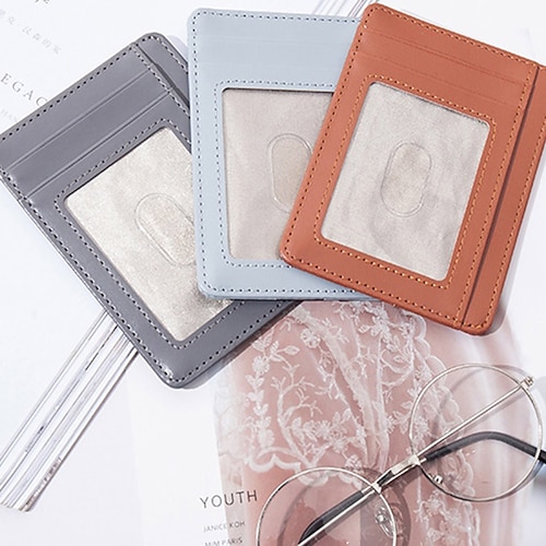 

Business Card Holder Case PU Leather Name Card Holder Professional with Magnetic Shut Multi for Women Men