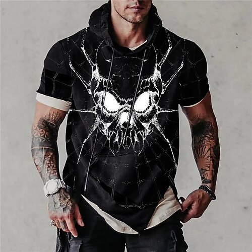 

Men's Pullover Hoodie Sweatshirt Graphic Patterned Animal Print Daily Sports Streetwear 3D Print Designer Casual Hoodies Sweatshirts Black