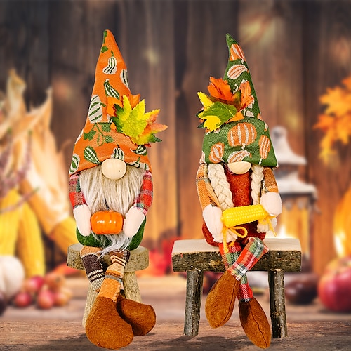 

Autumn Decoration Corn Pumpkin Hanging Legs Faceless Doll Rudolph Harvest Thanksgiving Decoration