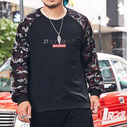 

Men's Sweatshirt Graphic Patterned Camo / Camouflage Print Daily Sports Streetwear 3D Print Casual Big and Tall Hoodies Sweatshirts Long Sleeve Red / Spring / Summer