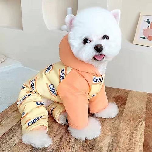 

Four-legged cotton-padded coat autumn/winter dog pet teddy bear clothes poodle Pomerana-schnauzer miniature dog