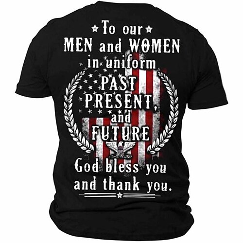 

Men's Unisex T shirt Tee 3D Print Graphic Prints Letter Crew Neck Street Daily Print Short Sleeve Tops Designer Casual Vintage Big and Tall Black / Summer / Summer