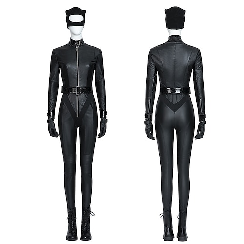

The Batman Catwoman Costume Women's Movie Cosplay Black Leotard / Onesie Gloves Headwear Halloween Carnival Masquerade Polyester / Cotton / Waist Belt / Wrist Brace