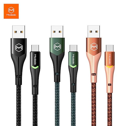 

1 Pack MCDODO USB C Cable 3.3ft USB A to USB C 3 A Charging Cable Fast Charging High Data Transfer Nylon Braided Durable For Samsung Xiaomi Huawei Phone Accessory