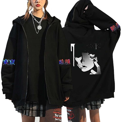 

Inspired by Junji Ito Tomie Kawakami Cartoon Manga Outerwear Anime Classic Street Style Outerwear For Men's Women's Unisex Adults' Hot Stamping 100% Polyester