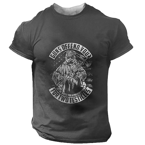 

Men's Unisex T shirt Tee Skull Graphic Prints Crew Neck Army Green Brown Navy Blue Gray Black 3D Print Outdoor Street Short Sleeve Print Clothing Apparel Vintage Sports Designer Casual / Summer