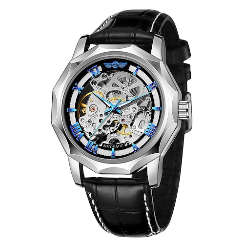 

FORSINING Mechanical Watch for Men's Analog Automatic self-winding Sexy Stylish Modern Style Noctilucent Alloy Genuine Leather Creative