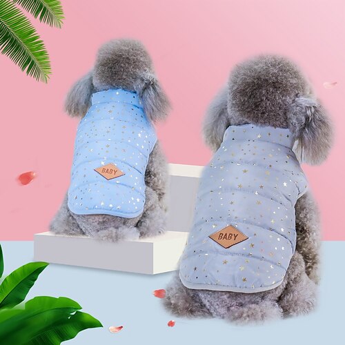 

Dog Cat Vest Stars Fashion Cute Casual Daily Outdoor Winter Dog Clothes Puppy Clothes Dog Outfits Breathable Pink Grey Light Blue Costume for Girl and Boy Dog Cotton S M L XL XXL