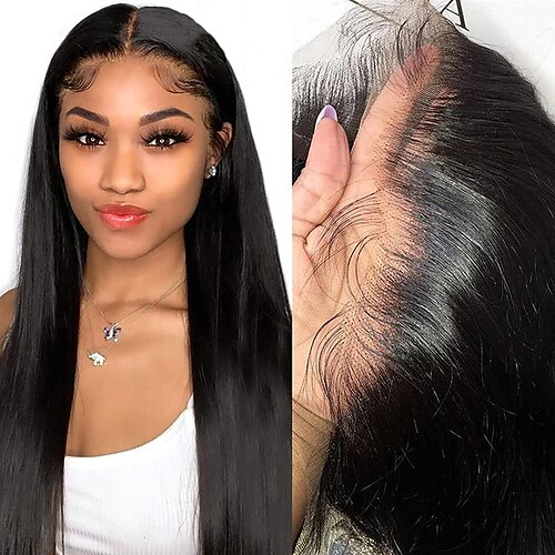 

Straight Lace Front Wig For Women Human Hair Brazilian 13x6 Hd Lace Frontal Wig 26 Inch Bone Straight Human Hair Wigs