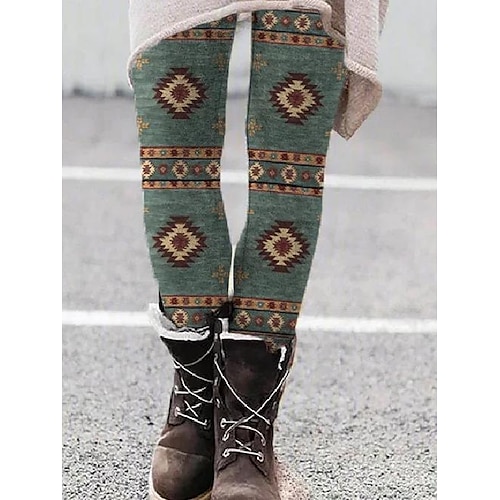 

cross-border europe and the united states wish independent station foreign trade fashion brushed printing slim fit boots pants trousers women's clothing