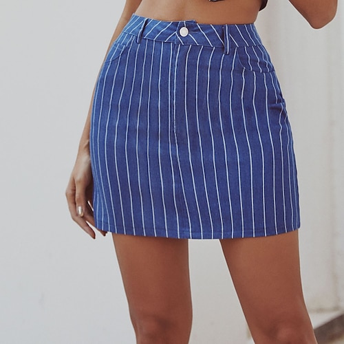 

Women's Elegant Fashion Skirts Date Casual Daily Solid Colored Blue XS S M L Mini