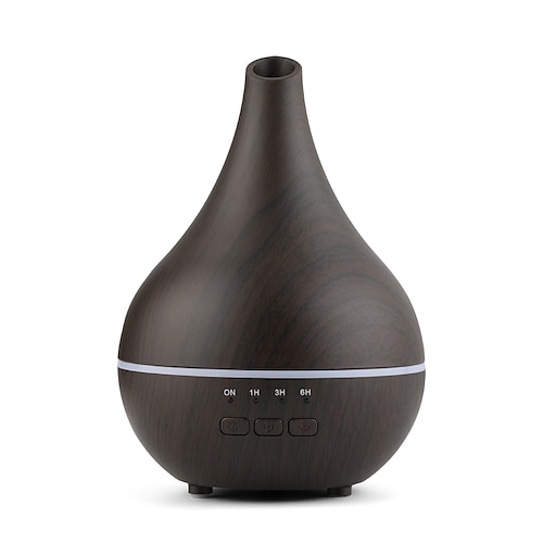 

Electric Humidifier Essential Aroma Oil Diffuser Ultrasonic Wood Grain Air Humidifier Mist Maker LED Light