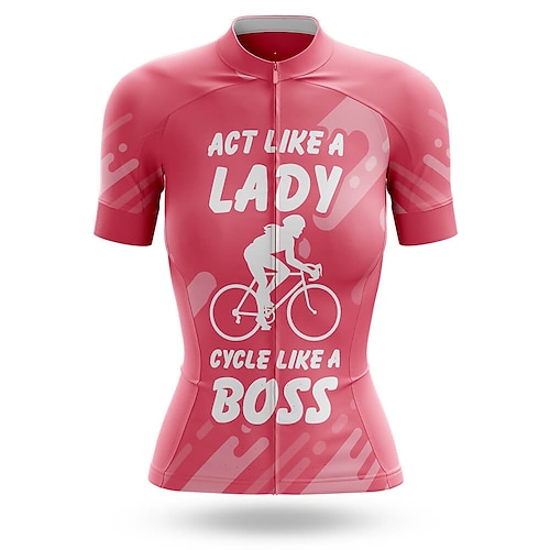 

21Grams Women's Cycling Jersey Short Sleeve Bike Top with 3 Rear Pockets Mountain Bike MTB Road Bike Cycling Breathable Quick Dry Moisture Wicking Rose Red Graphic Patterned Spandex Polyester Sports