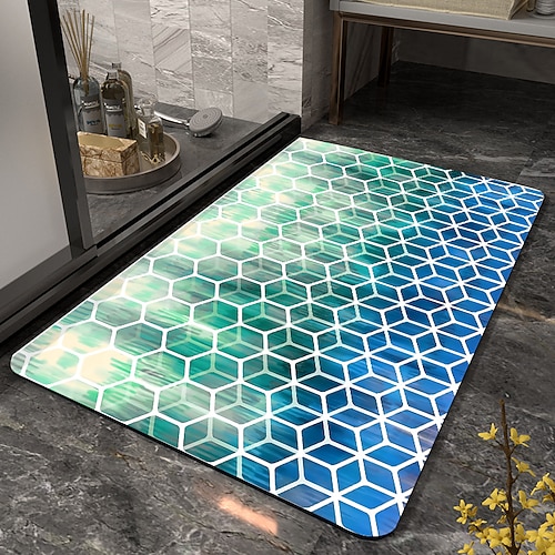 

Super Absorbent Bathroom Bath Mats Creative Rubber Bathroom Rug Special Material Non Slip Door Mat
