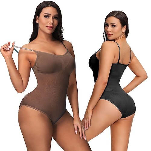 

Body shapewear pour femmes culotte de contrôle du ventre sans manches hauts sans couture combinaison camisole à col en v