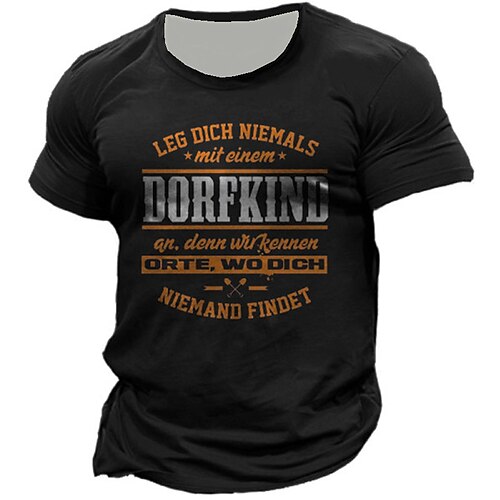 

Men's Unisex T shirt Tee 3D Print Graphic Patterned Letter Crew Neck Street Daily Print Short Sleeve Tops Designer Casual Vintage Big and Tall Black Army Green Navy Blue / Summer