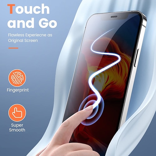 

[2 Pack] Phone Screen Protector For Apple iPhone 14 Pro Max 14 Plus 13 12 11 Pro Max Mini SE Tempered Glass High Definition (HD) 9H Hardness 3D Touch Compatible Phone Accessory