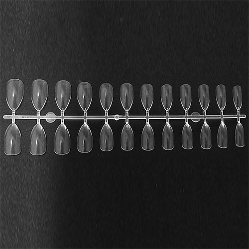 

10/20Sheet Transparent Crystal Manicure Patch Nail Piece Finished Pointed Head Round Head Flat Head Full Paste Transparent Fake Nail Piece
