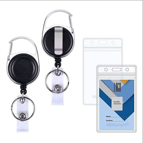

Easy-to-pull Buckle Document Buckle Telescopic Buckle Transparent Document Card Holder