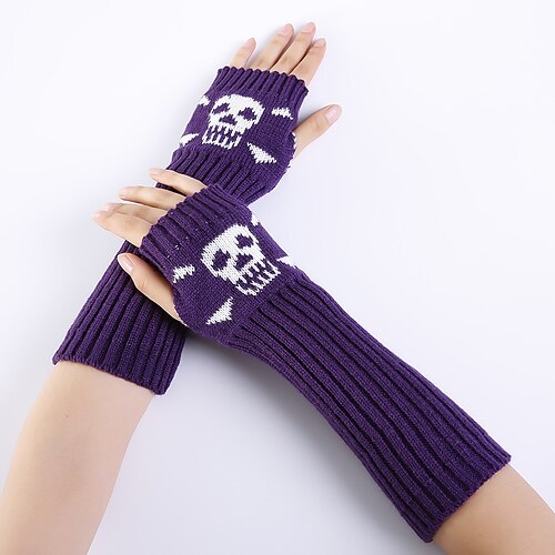 

Unisex Fingerless Gloves Date Vacation Casual Daily Solid / Plain Color Knitting Warm Ups Warm 1 Pair