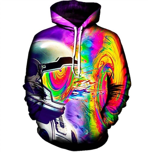

Men's Unisex Pullover Hoodie Sweatshirt Abstract Graphic Prints Print Daily Sports 3D Print Designer Casual Hoodies Sweatshirts Rainbow