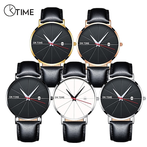 

Oktime Quartz Watch for Men Analog Quartz Basic Stylish Casual Calendar Alloy PU Leather Family Friends Birthday / One Year