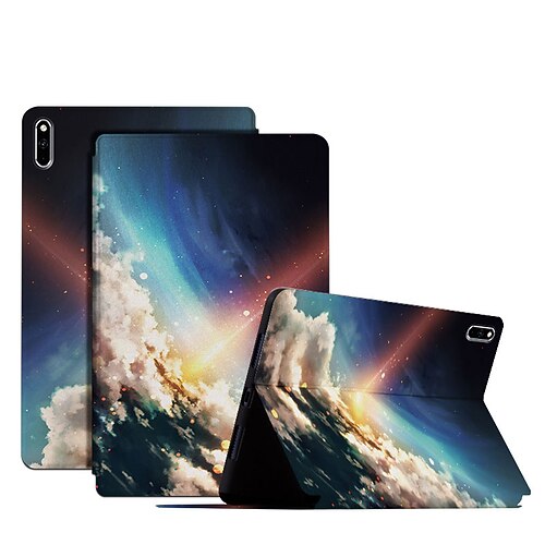 

Tablet Case Cover For Samsung Galaxy Tab A8 A7 2022 2021 Galaxy Tab S7 11'' (2020) Galaxy Tab S7 Plus 12.4'' (2020) Galaxy Tab S7 FE 12.4'' (2021) with Stand Magnetic Smart Auto Wake / Sleep sky TPU