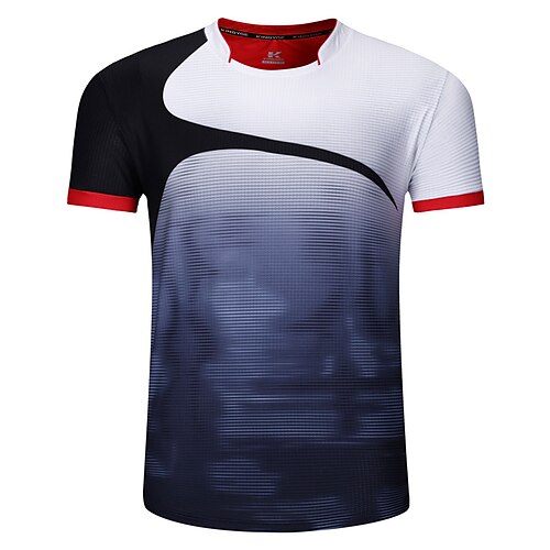 

Men's Tennis Shirt Athletic Shirt Breathable Quick Dry Moisture Wicking Short Sleeve T Shirt Regular Fit Crewneck Printed Summer Gym Workout Tennis Badminton / Micro-elastic / Lightweight