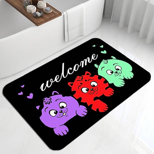 

Kartoon Diatomaceous Earth Bath Mat Creative Bathroom Rug Rubber Non-slip New Design