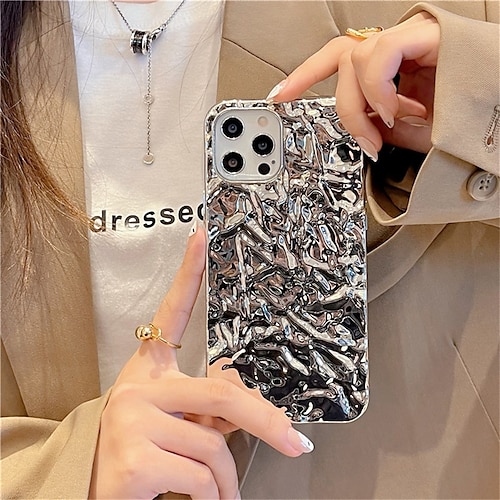 

Phone Case For Apple Classic Series iPhone 13 Pro Max 12 11 SE 2022 X XR XS Max 8 7 Bumper Frame Portable Dustproof Lines / Waves Silicone