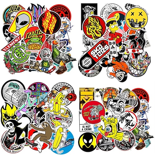 

100PCS Skateboard Stickers for Trolley Laptop Water Bottle Waterproof Stickers Perfect for Phone Luggage Tablet Compartment Skateboard Aesthetic Durable Sticker for Teens Boys Girls (Skateboard)